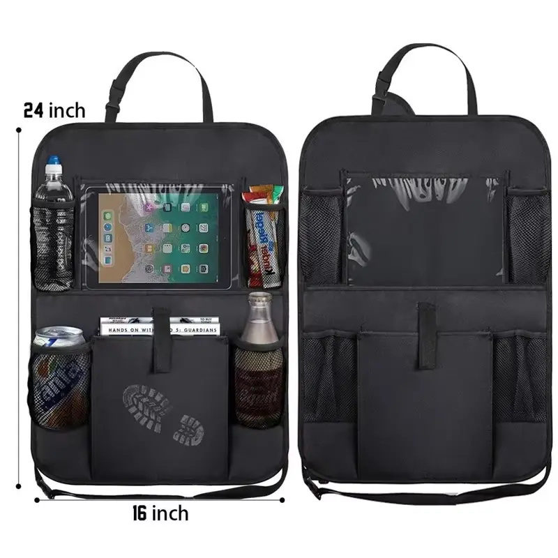 Car Backseat Organizer with Touch Screen Tablet Holder Auto Storage Pockets Cover Car Seat Back Protectors Car Accessories - Image 10