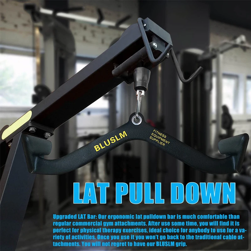 

Adjustable Multi-Grip Cable Bar - Heavy Duty Home Gym Equipment for Back & Arm Strength Training