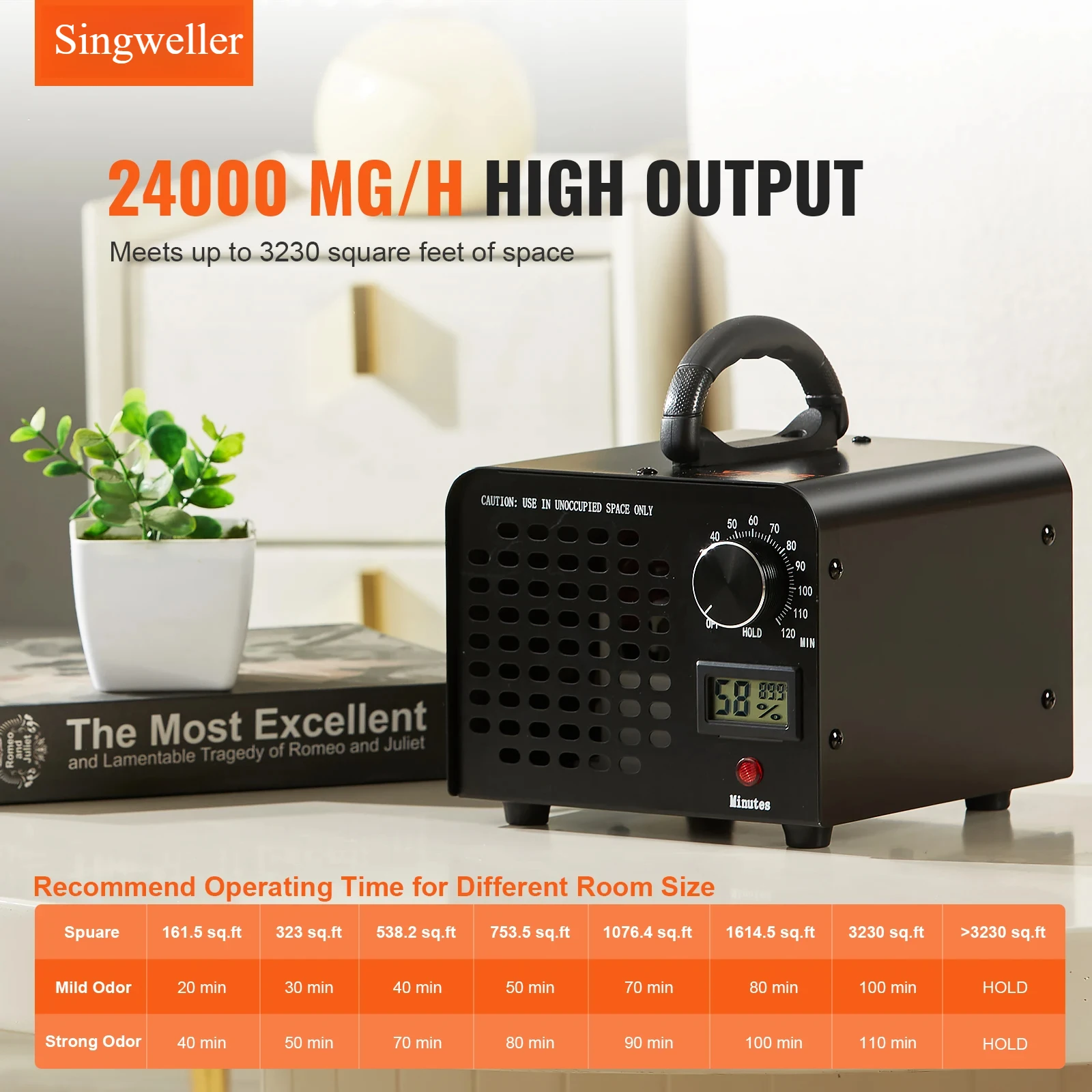 Ozone Generator 12000 36000 24000 g/h Ozone hine Odor Reoer High Capacity Coercial/Industrial Ozone Generator Hoe