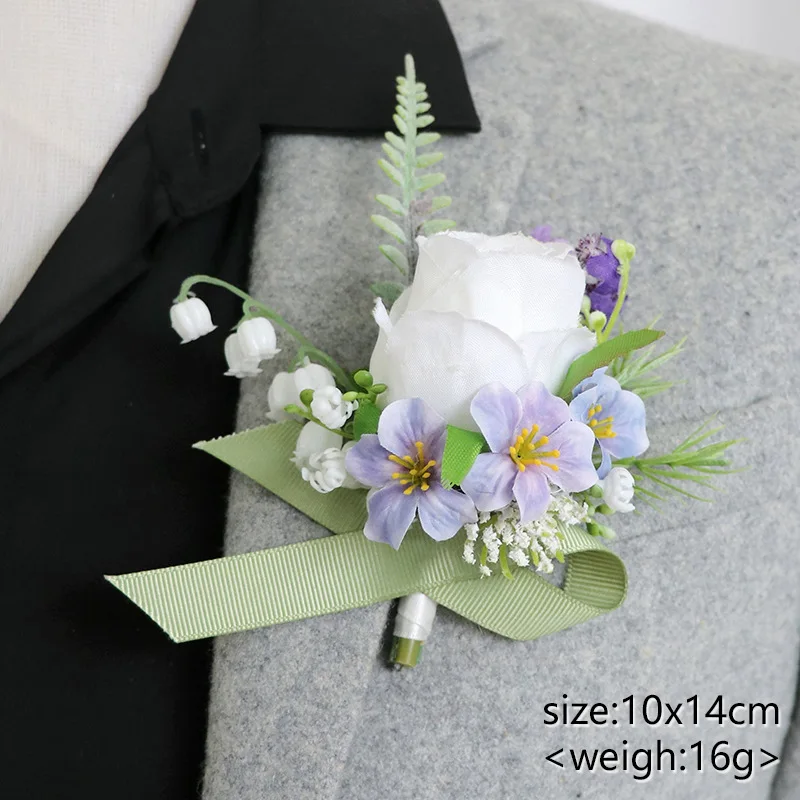 2024 Wedding Flowers corpetto spilla accessori da sposa 2 pezzi Per lotto