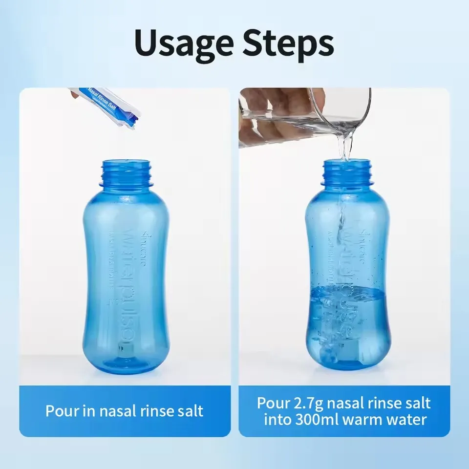 300ml Nasal Irrigator Wash Bottle Washing Cleaner Nose Allergic Rhinitis Adult Children Rinse Neti Pot Or Salt Rinse Mix Pack C3