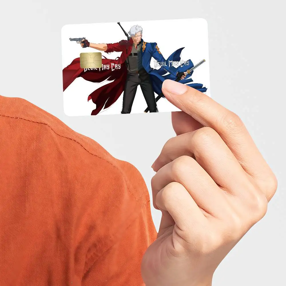 كارتون الشيطان قد يبكي 2025 بطاقات الائتمان البنك حافلة تمرير ملصقات ديكور رائع مقاوم للماء 4 قطعة بطاقة #2