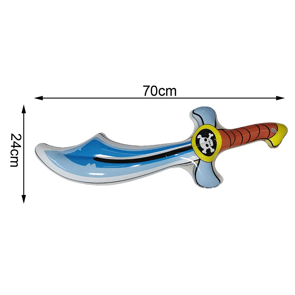 1/4pcs Inflatable Pirate Swords Balloon Halloween Weapons Pirate Knife Foil Balloon Toy Kids Cosplay Prop Halloween Party Decor