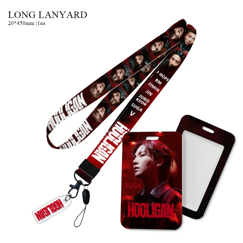 K-pop Boy Group Leader Style Phone Strap Acrylic Pendant Keychain Card Holder Fan Collectible Gift view 3