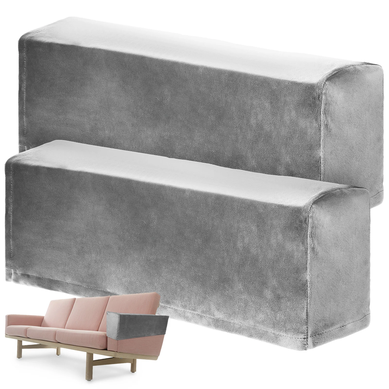 

2 pcs Sofa Arm Covers For Couch Stretch Sofa Armrest Covers Elastic Protector For Couch Chair Slipcovers Home Office Decor