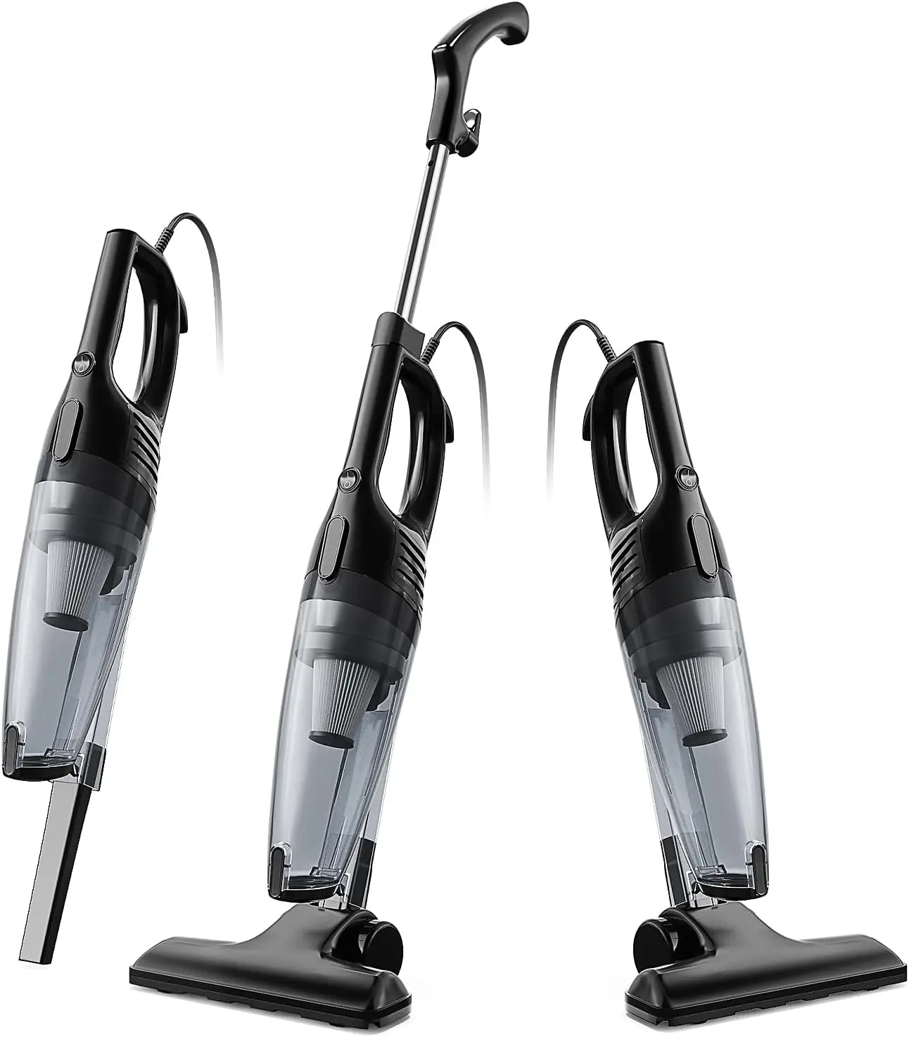 

Corded Stick Vacuum Cleaner with 15000Pa Suction, 600W Motor, Ultra-Light 3 lbs for Pet Hair and Floors