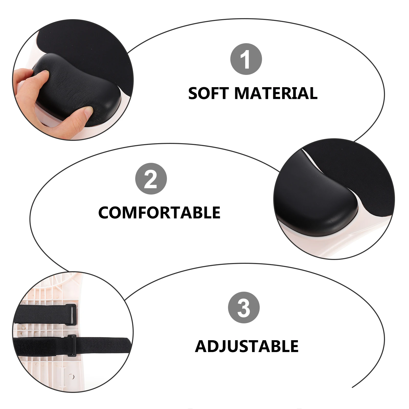 

Ergonomic Memory Foam Wrist Rest Pad Mouse Pad Computer H Bracket Desk Arm Support Foldable Gaming Accessories