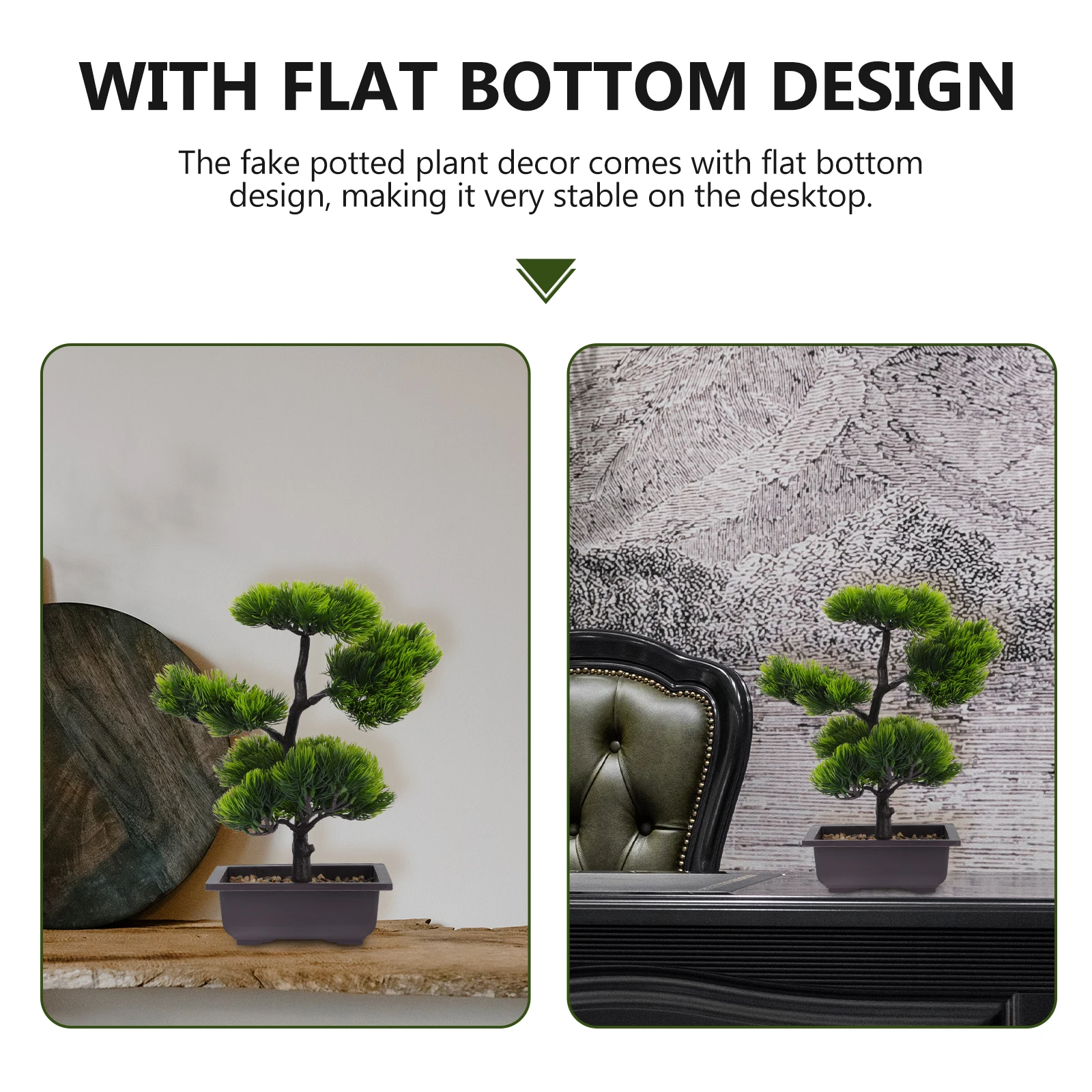 

1pc Artificial Pine Tree Decor Fake Potted Plant Desktop Ornament Realistic Leaf Fine Workmanship Long Lasting Home