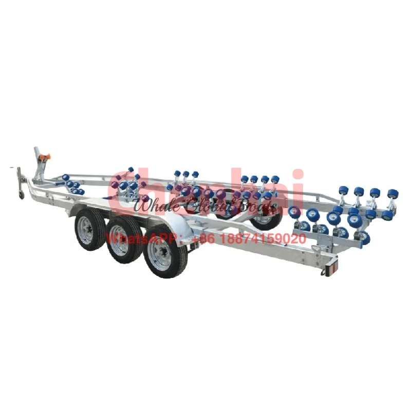 Three Axle Heavy 8650mm Trailer Large Fiberglass Marine Trailer FRP850RT