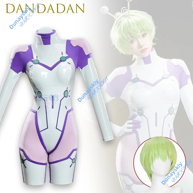 Dandadan Vamola Bamora Transformed Cosplay Anime Tight Leather Outfit Women Bodysuit Cute Dress Halloween Party Latex Leather - view 2
