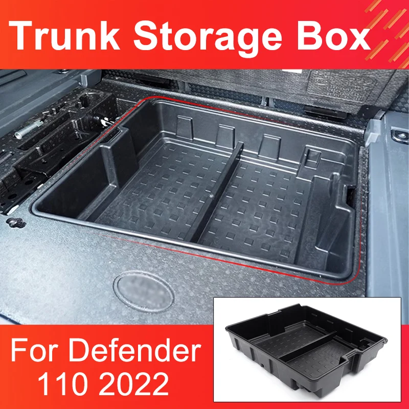 

Rear Trunk Storage Box for Land Rover Defender 110 No Destructive Installation Black ABS Rear Trunk Storage Box Interior Box