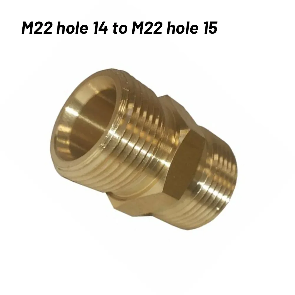 Sturdy and Reliable M22 14mm to M22 15mm Conversion Adaptor for Pressure Washer Hose Outlet with Double Inner Cable Joint