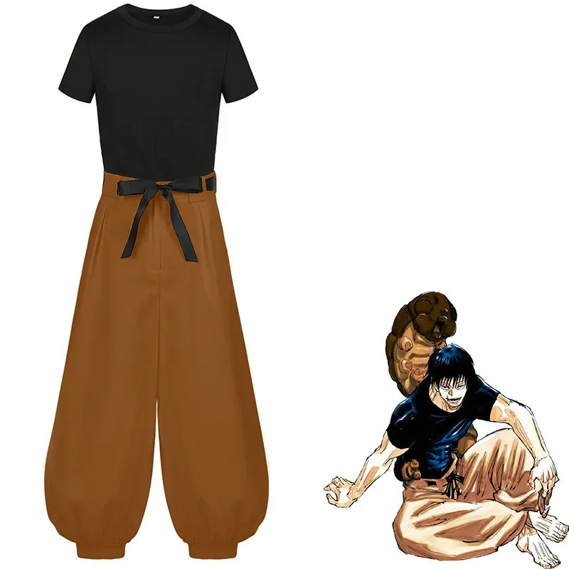 Anime Fushiguro Toji Satoru Gojo Cosplay Costume Jujutsu JJK Manga T-shirt Pants Rose Net Halloween Christmas