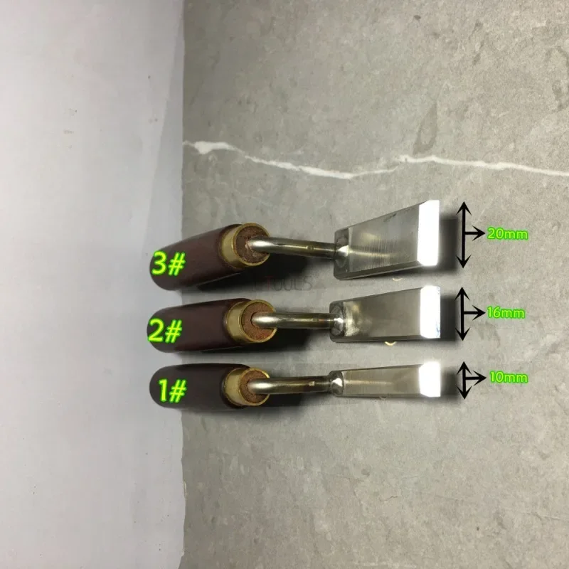 Groove Trimming Long Neck Carving Chisels Woodworking Flat Bottom High Foot Shovel Knife Gooseneck Flat Mouth Scraping Chisel