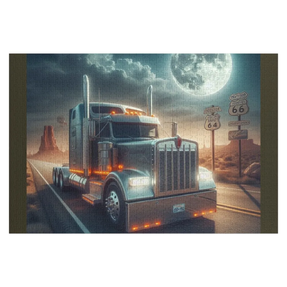 

Kenworth Route 66 Jigsaw Puzzle Diorama Accessories Personalized Personalized Wooden Name Custom Name Wood Puzzle