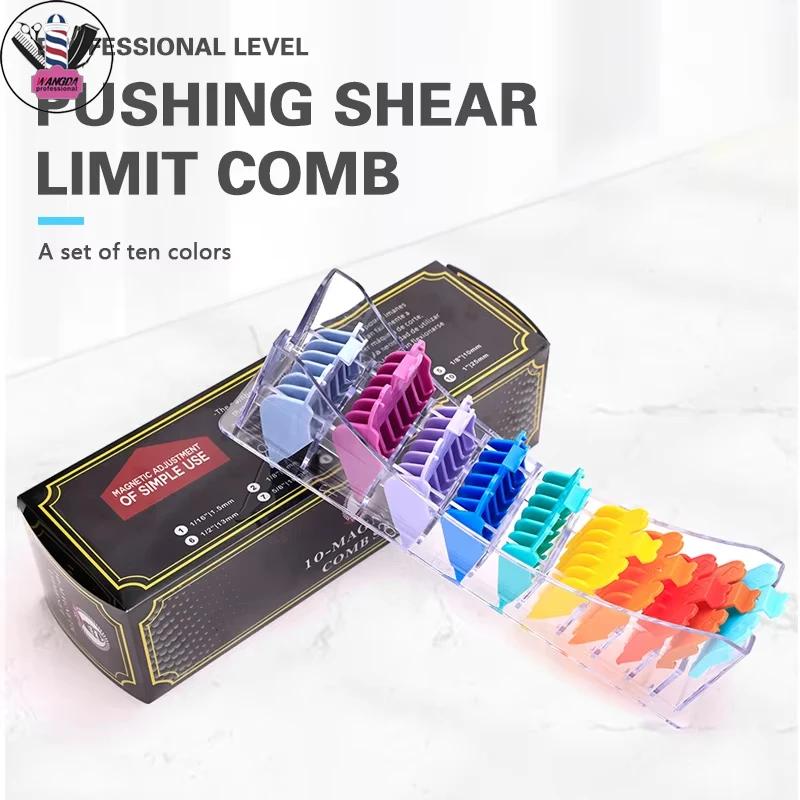 

10 Grid Limit Comb Cover Storage Box for 10Pcs Universal Hair Clipper Limit Guide Comb Barber Hair Salon Hair Styling Tools