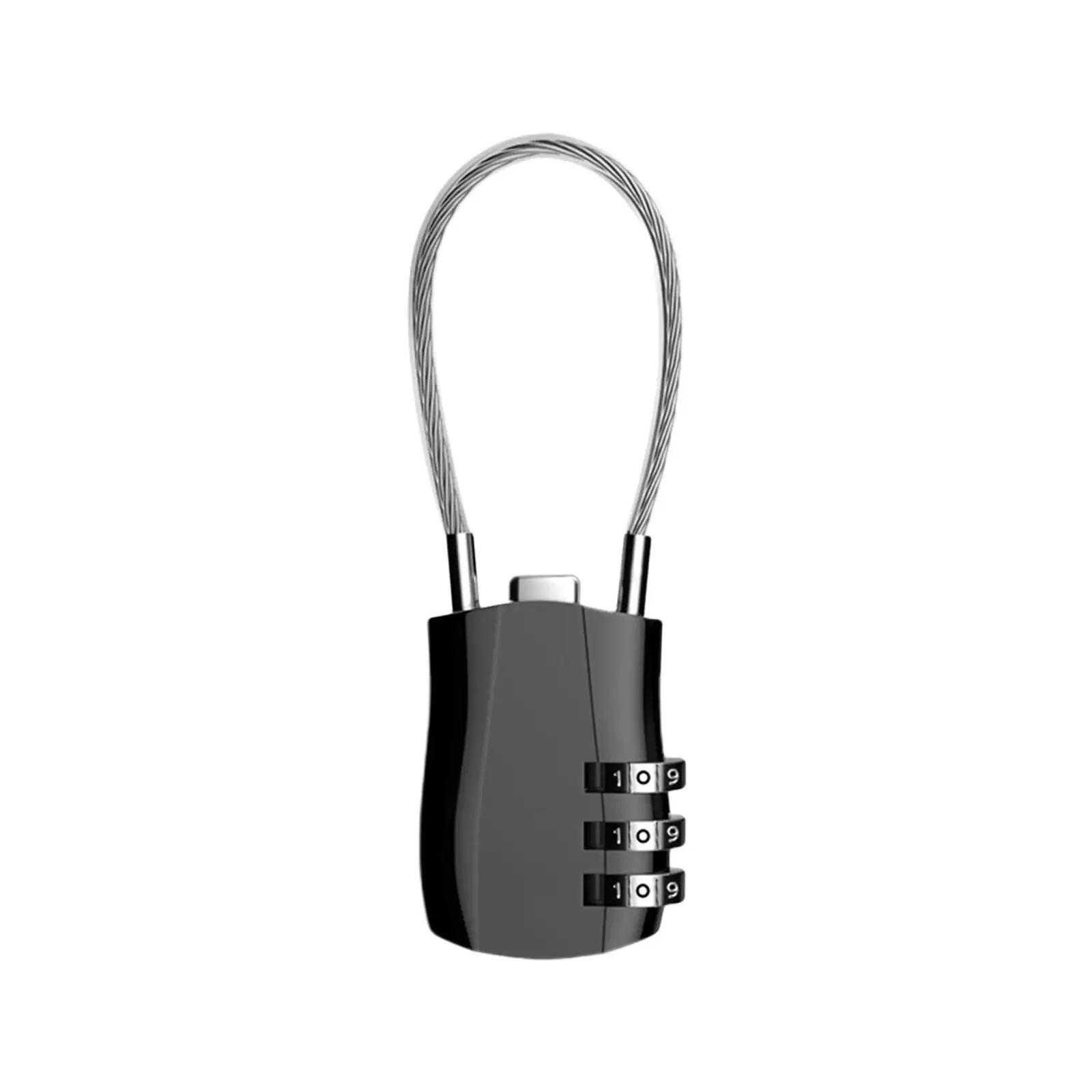Luggage Padlock Metal Combination Suitcase Lock 3 Digit Code Small Cable for Toolboxes Fences Bags
