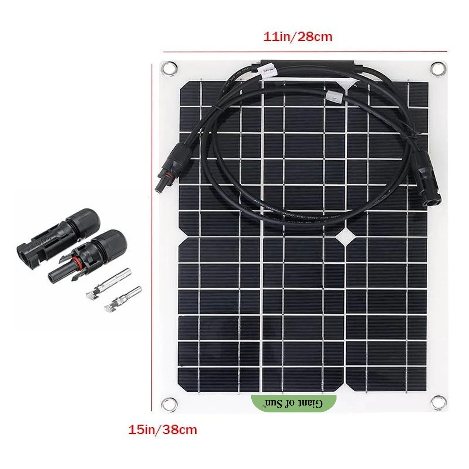 50W12V Solar Panel Solar Panel Charger USB Kit for Caravan/Camping/Garden/Rooftop