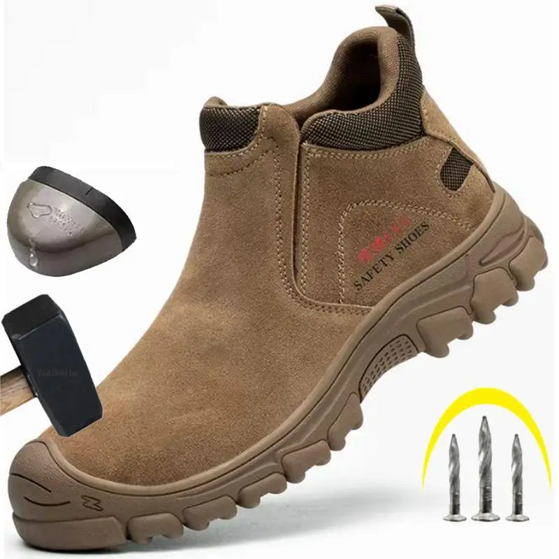 Safety Shoes Men Work Sneakers Indestructible Shoes Anti-smash Anti-puncture Protective Boots advanced winter