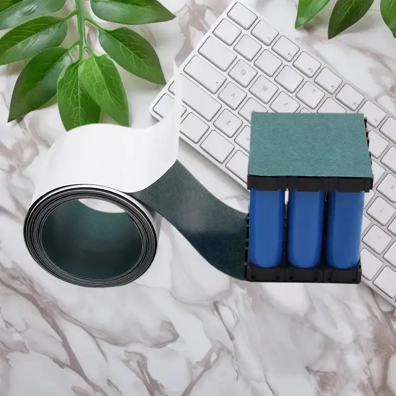 Parche de pegamento aislante de celda, ancho 50/60/65/70mm, junta de aislamiento de batería 18650, almohadillas aisladas de electrodos de papel de cebada, 1 Uds.