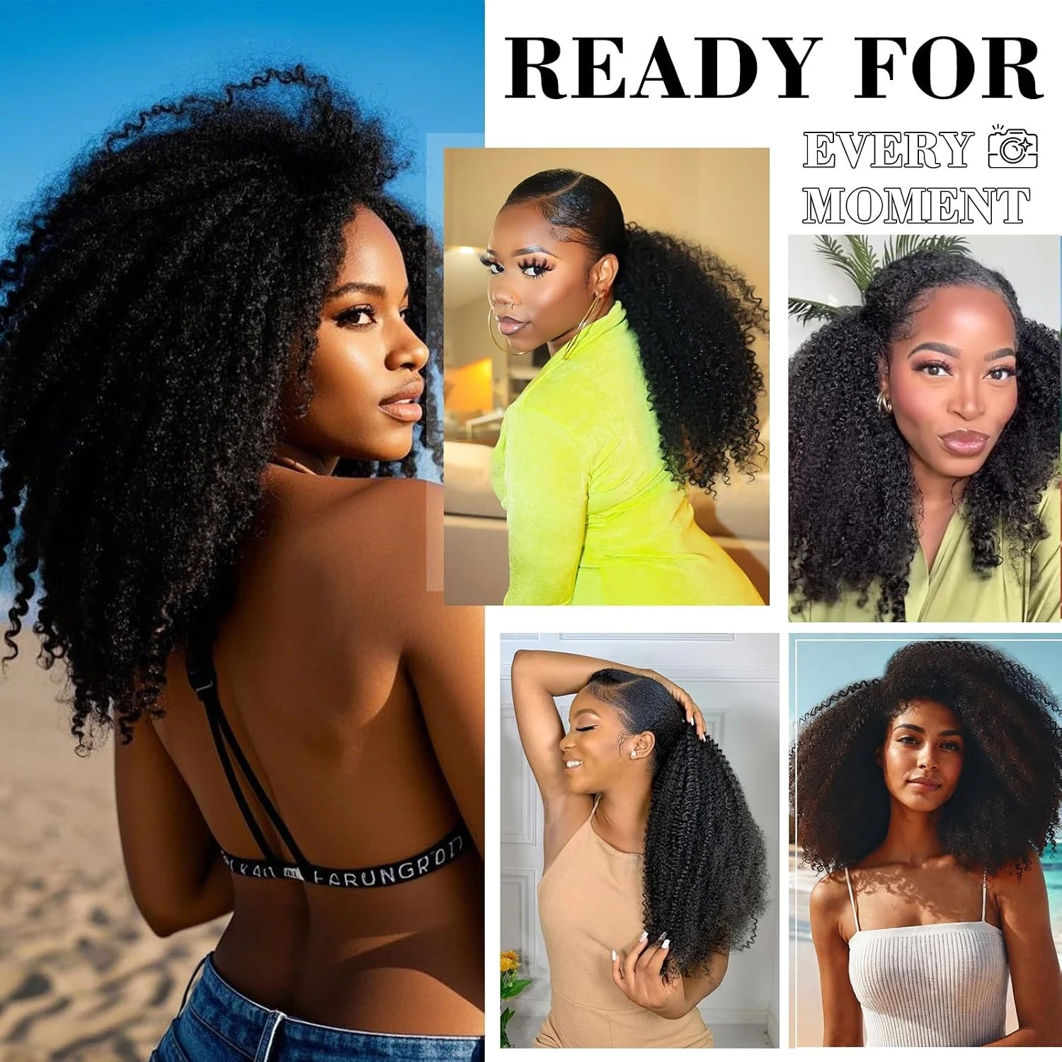 4C Afro Kinky Curly Hair Bundles 100% Raw Vietnamese Virgin Human Hair Extensions Cuticle Aligned Single Donor For Black Women