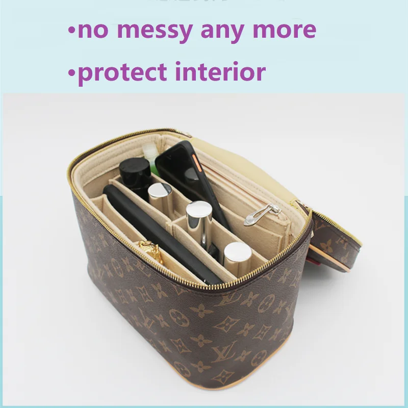 【only inner bag】Bag Organizer Insert For L V Nice Mini Nano BB Organiser Divider Shaper Protector Compartment Inner Lining