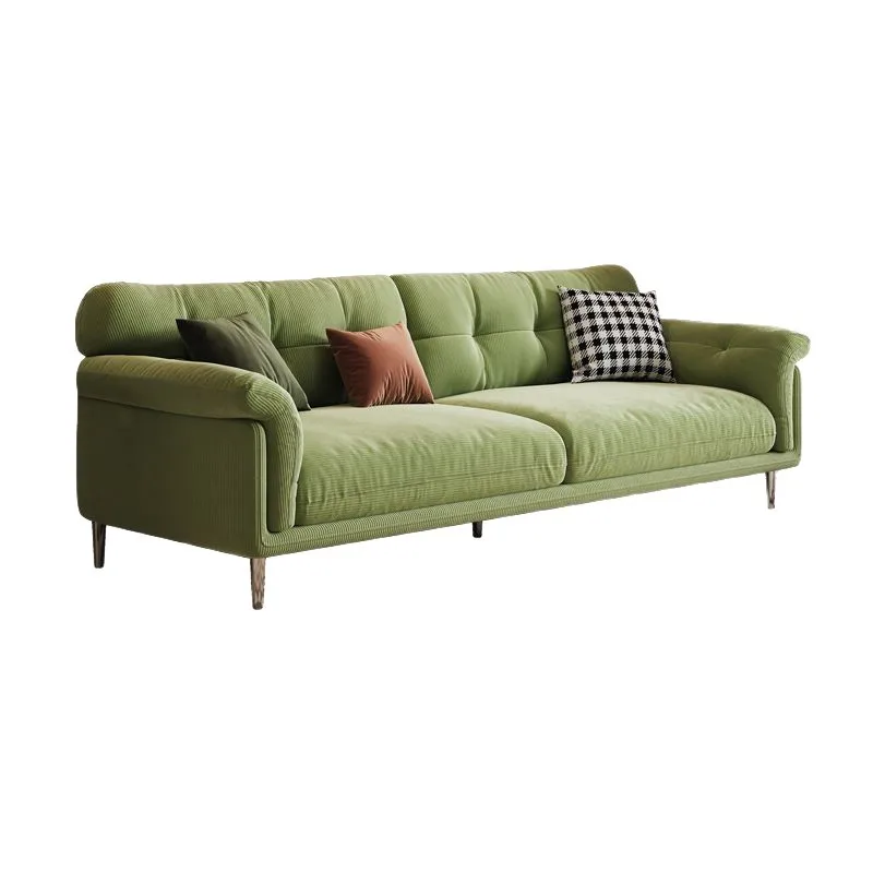 

Retro style fabric sofa, light luxury simple apartment small apartment two people three people, corduroy living room sofa