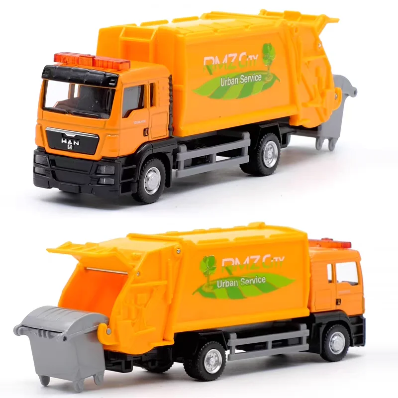 MAN Fire Engine Cement Mixer Garbage Truck RMZ City 1:64 Alloy Car Model Simulation Diecast & Toy Vehicles Gifts For Children - view 5