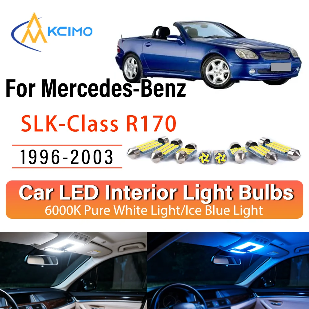 Pour Mercedes-Benz 	 Kit de remplacement d'éclairage intérieur LED à lueur persistante pour Mercedes-Benz SLK-Class R170 1996-2003 – Amélioration des lampes de dôme, de lecture, de coffre et de habitacle