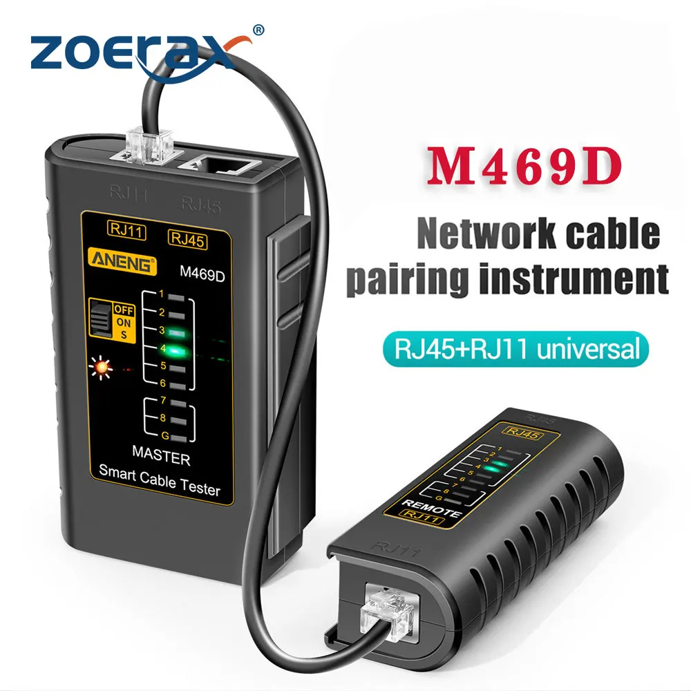 

ZoeRax Network Cable Tester, RJ45 Cable Lan tester RJ45 RJ11 RJ12 CAT5 UTP LAN Cable Tester Networking Tool network Repair