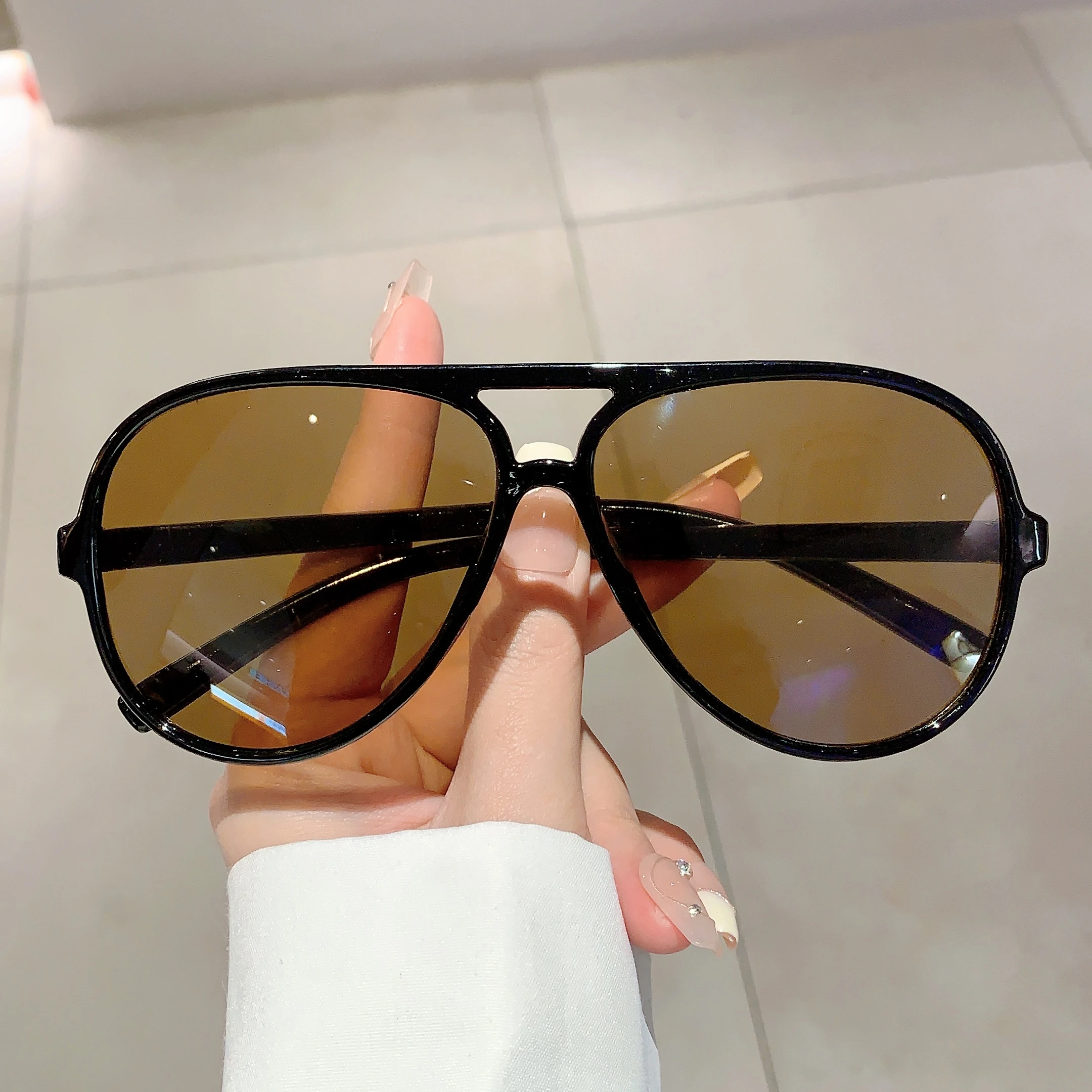 GM LUMIAS gafas de sol de piloto de moda para hombre, gafas de sol Vintage para exteriores, gafas de sol informales para mujer, diseño de marca a la moda, gafas de sol Anti-UV de estilo coreano