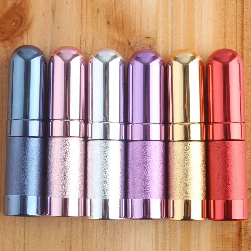 10/50pcs 6ml Refillable Mini Perfume Glass Bottle Traveler Aluminum Spray Atomizer Travel Perfum Spray Bottle