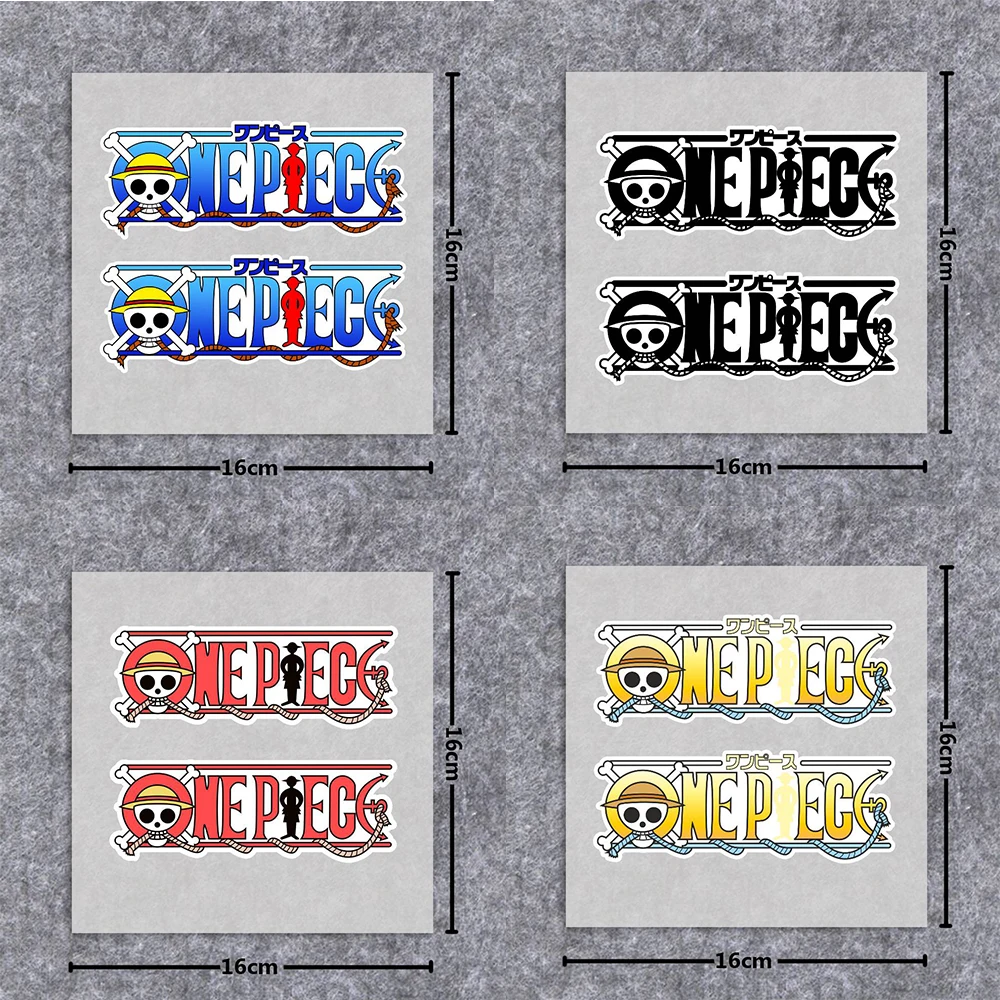 

ONE PIECE Anime Logo Stickers Moto Sticker Auto Body Bumper Windows Motorcycle Laptop Walls Vinyl Decal Car Tuning Accessories