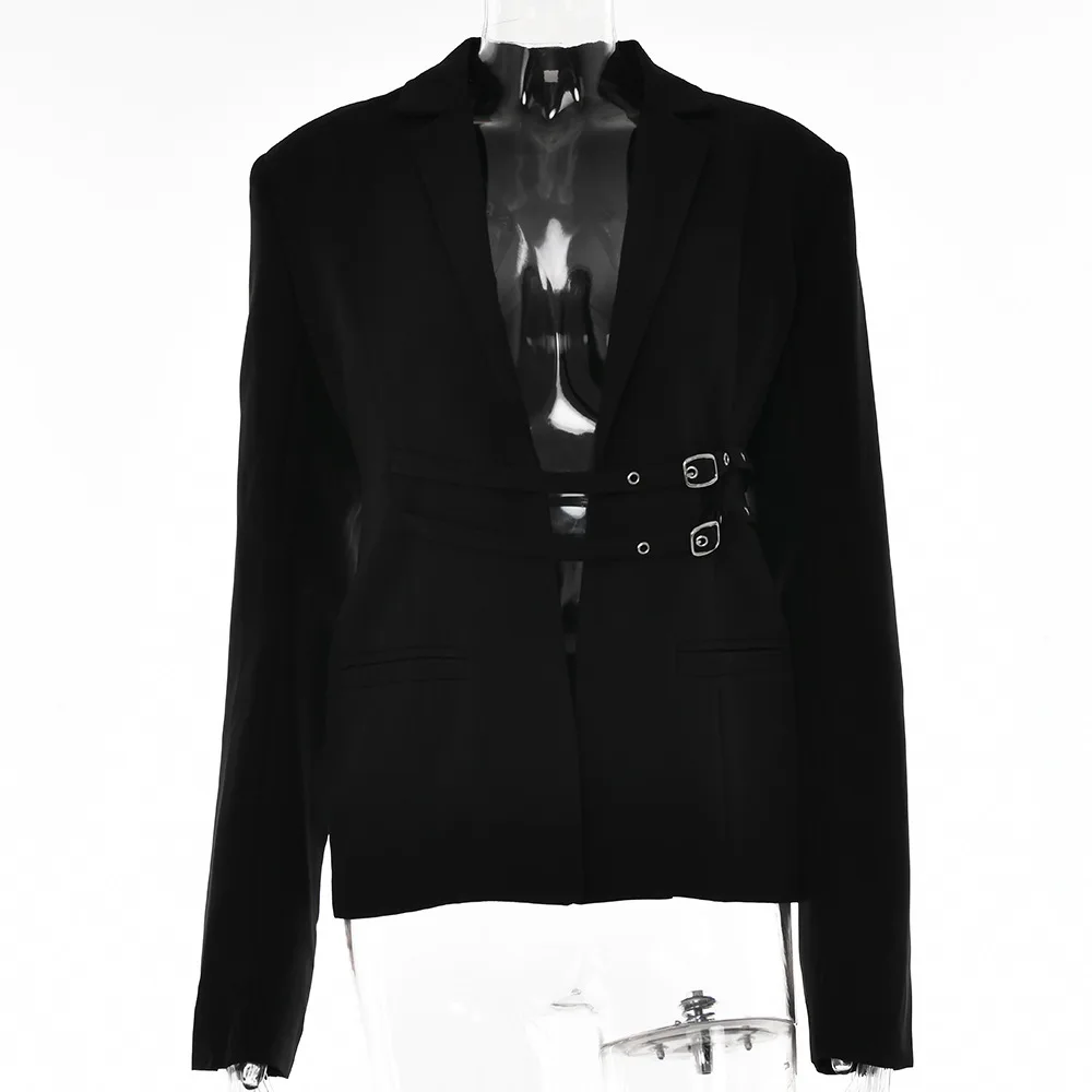 Autumn Faion Casual Lady Suitened Long Sve Ktan Cardigan Polyester Allied Splice Pure Color Versatile Tied Sle Women...