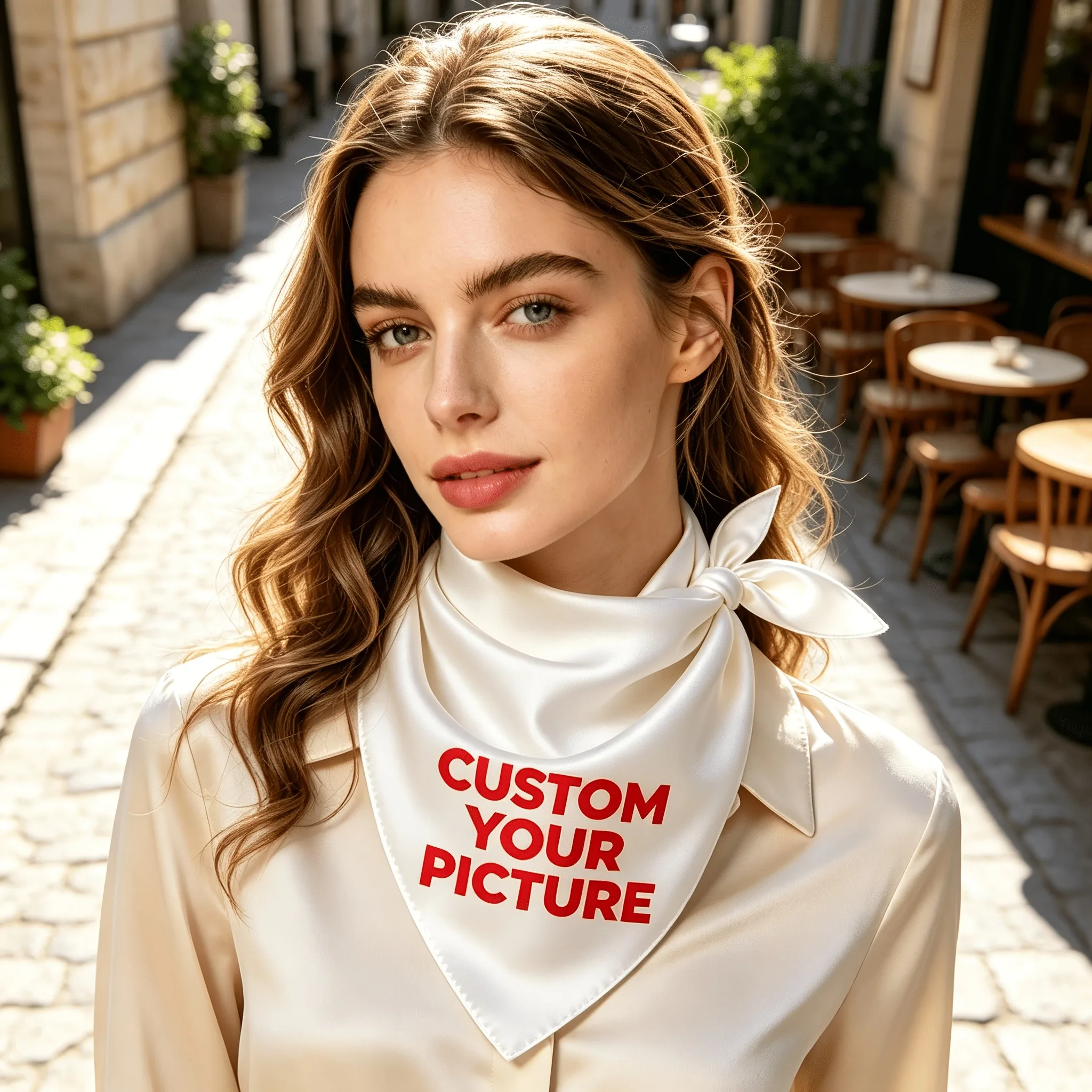 Custom Satin Scarves, Where You Can Print Your Designs Or Photos, A Versatile Accessory For Everyday Women's Wear