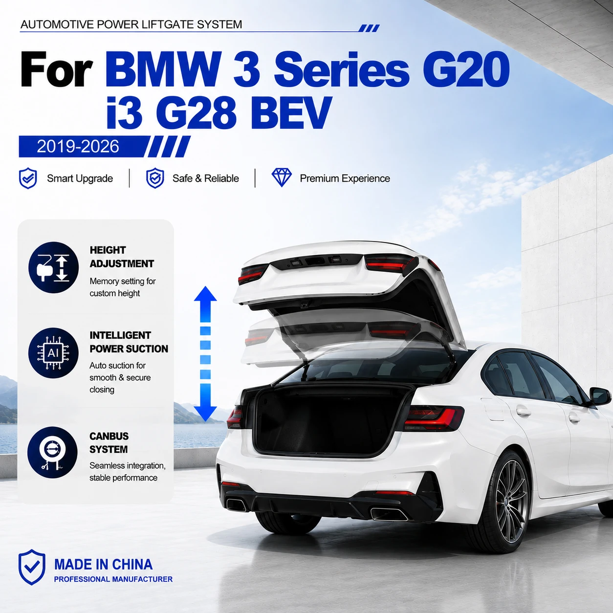 For BMW 3 Series G20 i3 G28 BEV 2019-2026 Electric tailgate automatic suction locks suitable Trunk modification