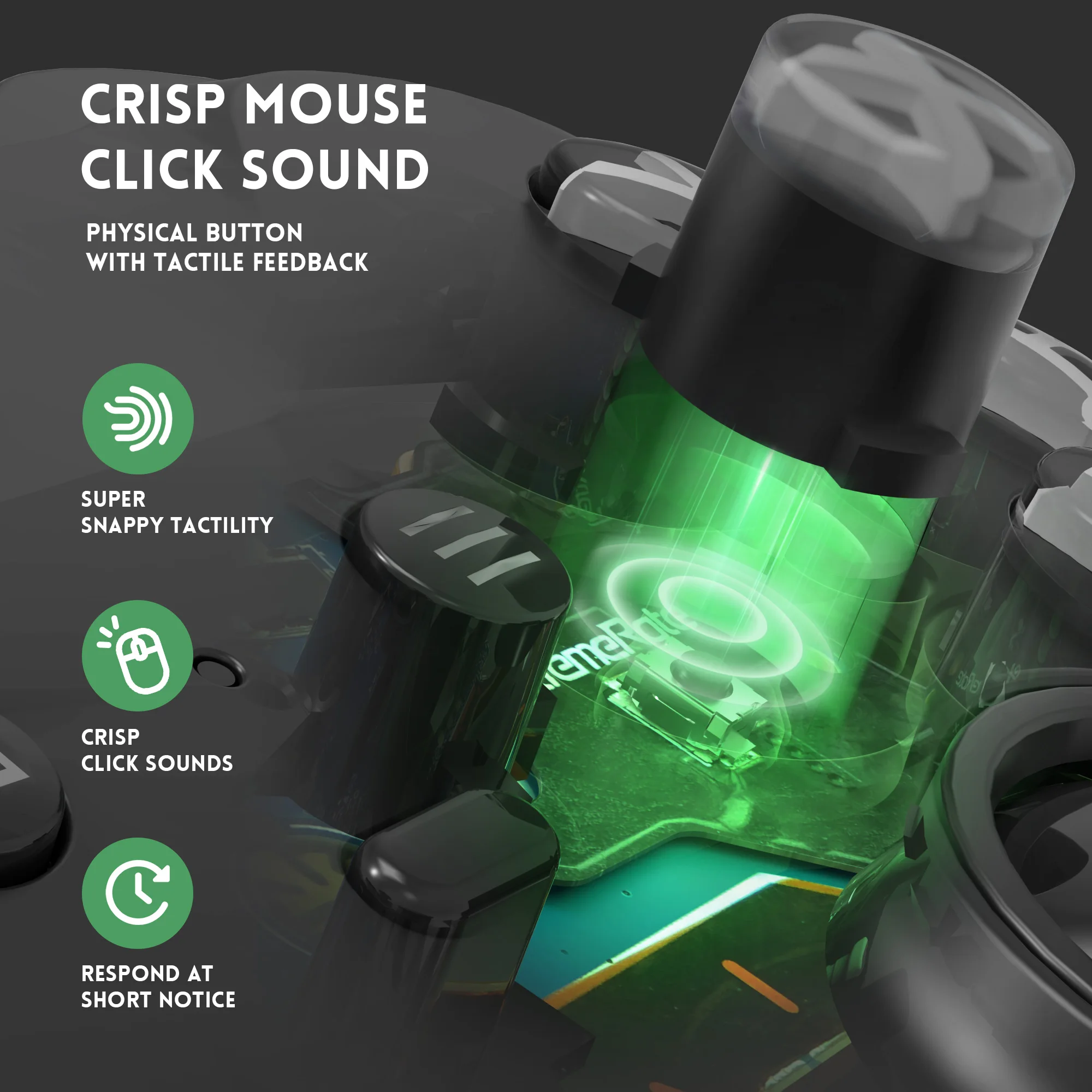 eXtremeRate ABXY Clicky Kit dla kontrolera Xbox Elite Series 2 Core (model 1797), zestaw przycisków myszy Clicky Kit Action Buttons Clicky Kit — zdjęcie produktu 5