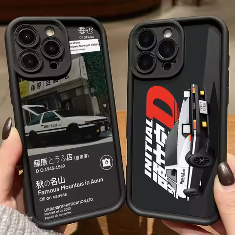 Anime I-Initials D Phone Case For Xiaomi Mi 15 14 13 12 14T 11 Lite 12T Poco M6 X7 X6 F4 F5 X3 X4 X5 C40 GT Pro Ultra 4G5G Cover