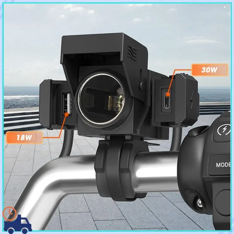 

PD QC3.0 Motorcycle Charge 3-In-1 USB Type C Connector Battery Charger Power Socket
