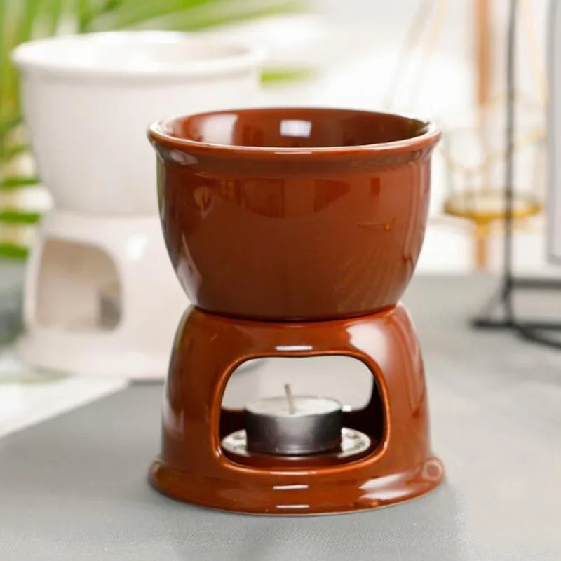 

Ceramic Essential Oil Burner Cheese Hotpot Aromatherapy Burner Fragrance Item Indoor Bedroom Smell Accessories Home Decor