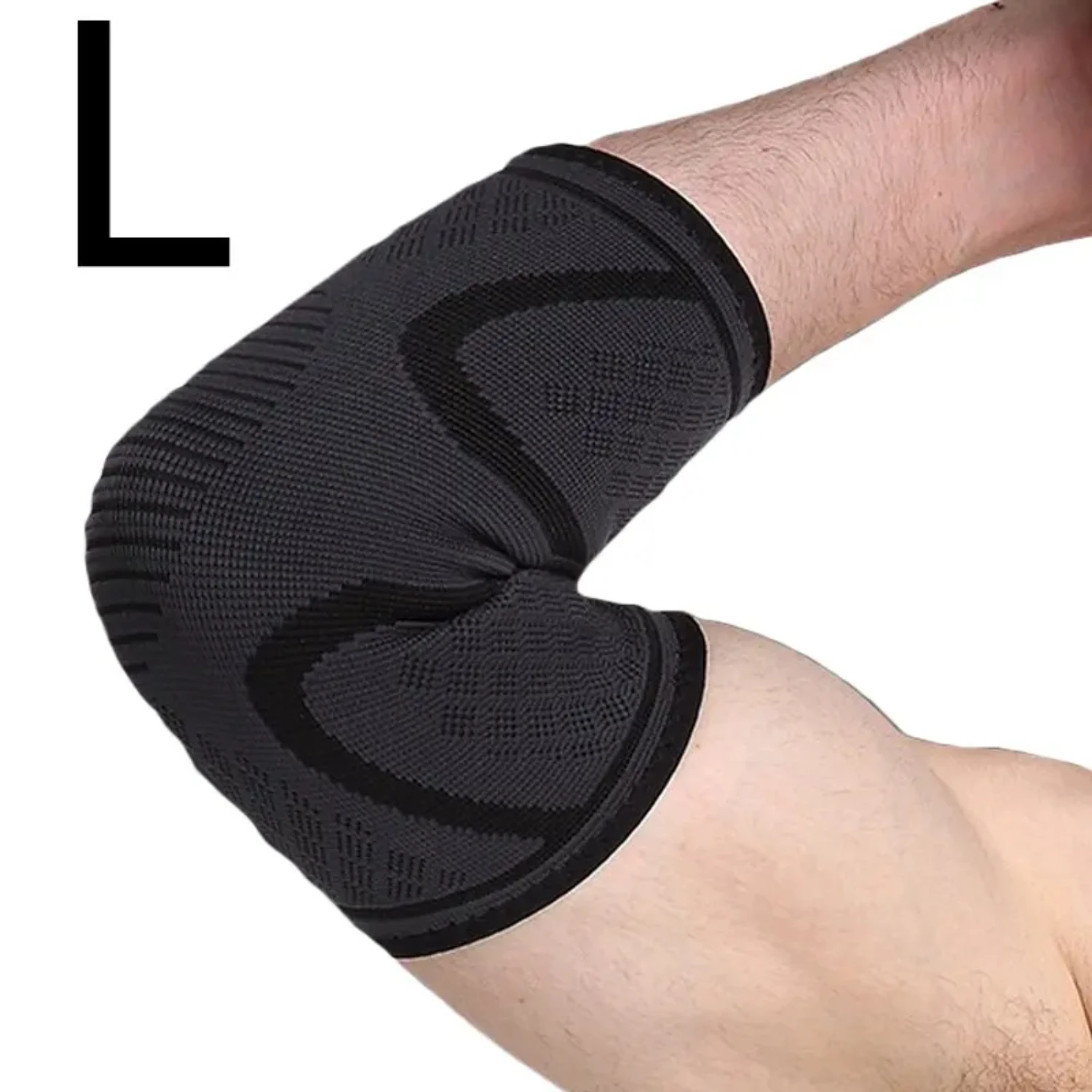 Breathable, flexible, and comfortable Elastic Nylon Elbow Support Sleeve with Sweat Absorption feature - Protective pad for gym 