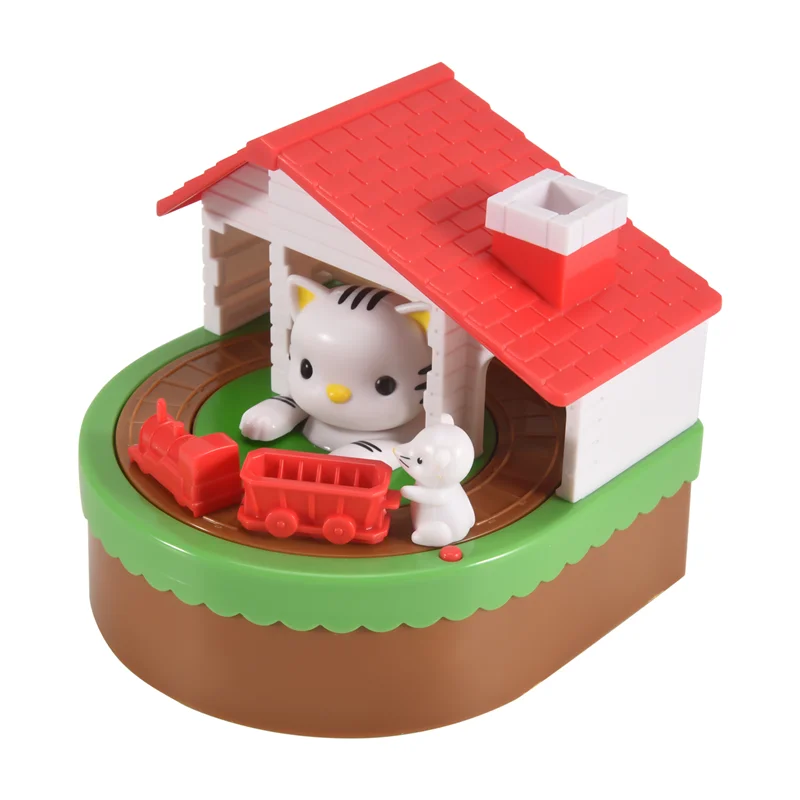 Hucha para niños, casa electrónica para gatos, hucha para gatos y ratones, hucha para robar automáticamente la caja de ahorro de dinero, nueva