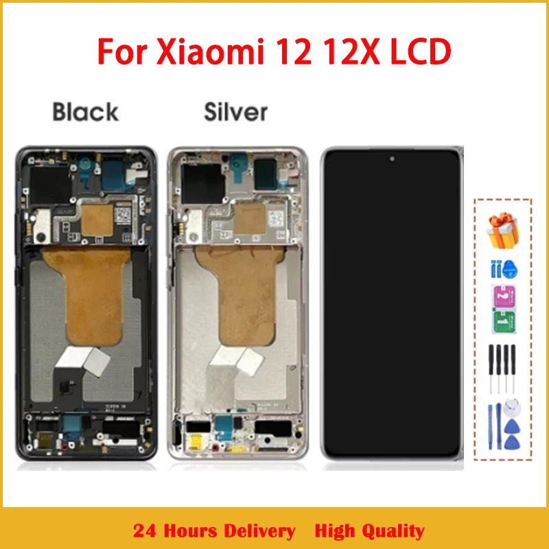 

6.28'' Original 120Hz AMOLED Replacement For Xiaomi 12 12X Mi 12S LCD Display Touch Screen