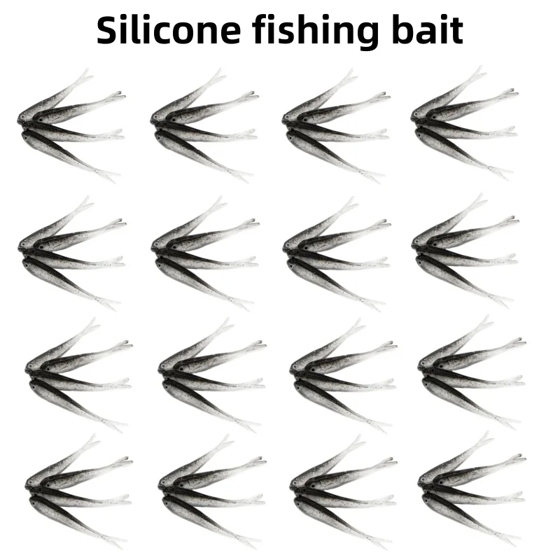 1PCS Chinook  Lure Soft Bait SoftFish Fork Tail With Or Without Hook  Swimbaits Silicone Fish Bait Fishing Tackle