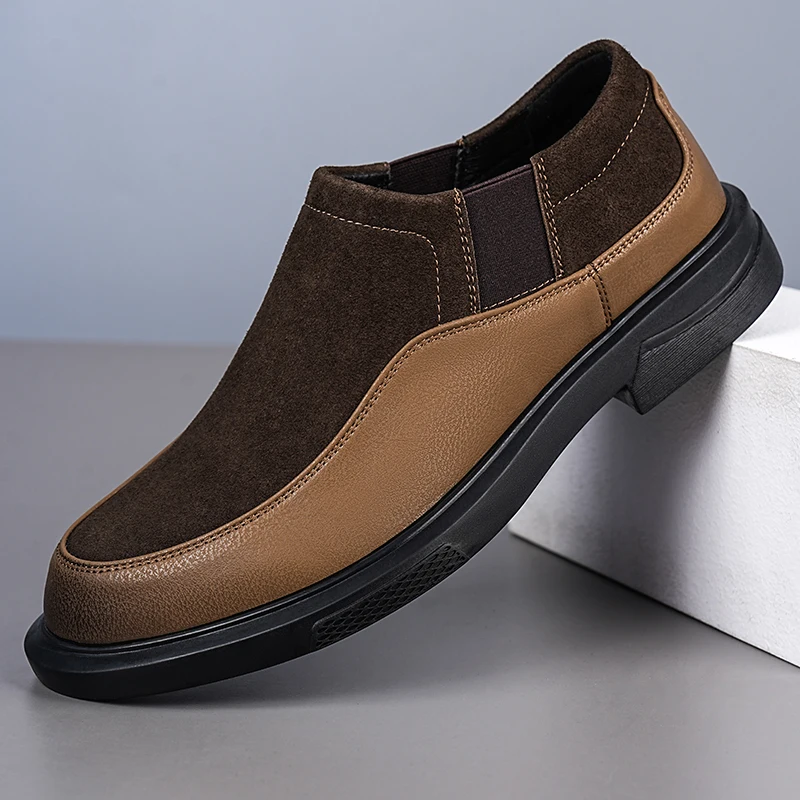 

New Autumn Winter Men Color Blocked Casual Shoes Comfortable Breathable Wear-resistant Oversized Business Daily Shoes（38-48）