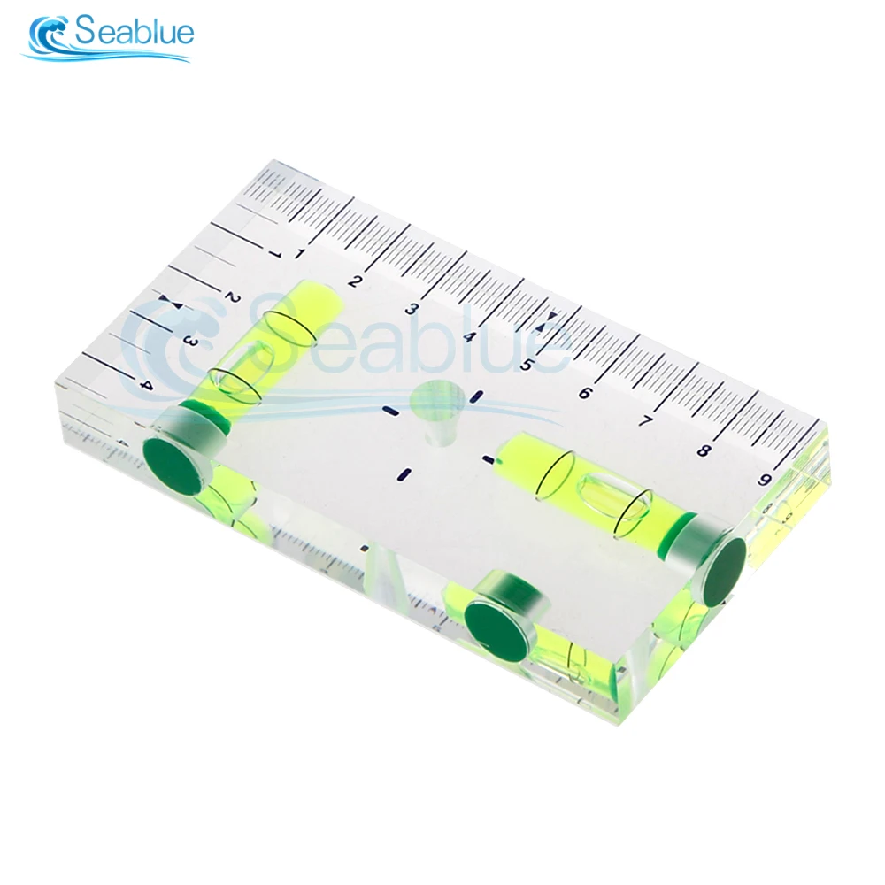 High Precision Transparent Two Direction Magnetic Level Bubble Mini Level Round Bullseye Bubble Level Horizontal Measuring Kit