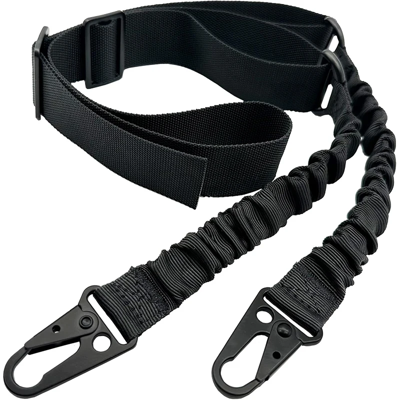 Two Points Rifle Sling With Length Adjuster Traditional Sling With QD Metal Hook For Outdoor Tactical Sling Shoulder Straps