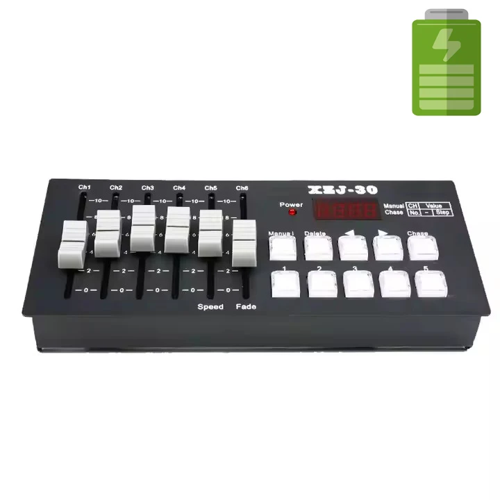 ZC1-Mini Batterie DMX Controller Bühnenbeleuchtung Konsole Moving Head Lights