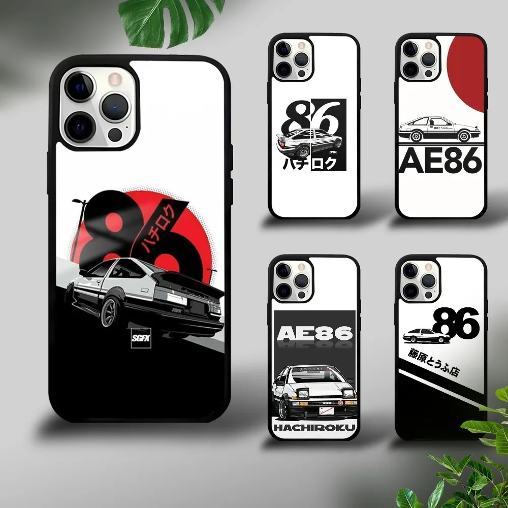 Japan I-Initial-D-86 Car Phone Case For iPhone 16 15 14 13 12 11 Pro Xs Max Mini Plus Celulares Hard Funda