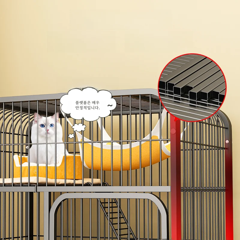 Cat Cage For Home Indoor with Toilet Integrated Super Large Free Space Cat Cat Nest Cattery Large Cat Cage House